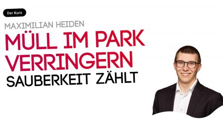 Müll im Park verringern. Abfallkonzept und Aufklärung