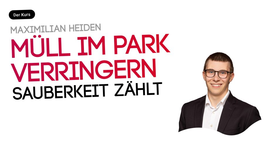 Müll im Park verringern. Abfallkonzept und Aufklärung