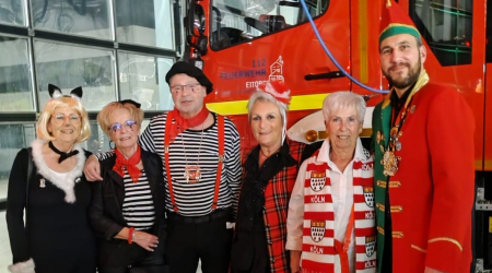 Die Abordnung der Eitorfer SPD beim Prinzenempfang der Feuerwehr