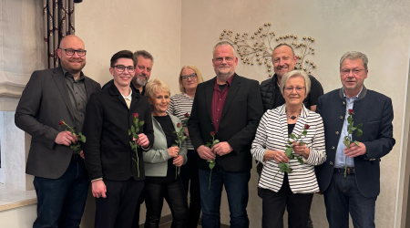 Der neue gewählte Vorstand mit M. Jüdes-Dreesen und A. Jüdes